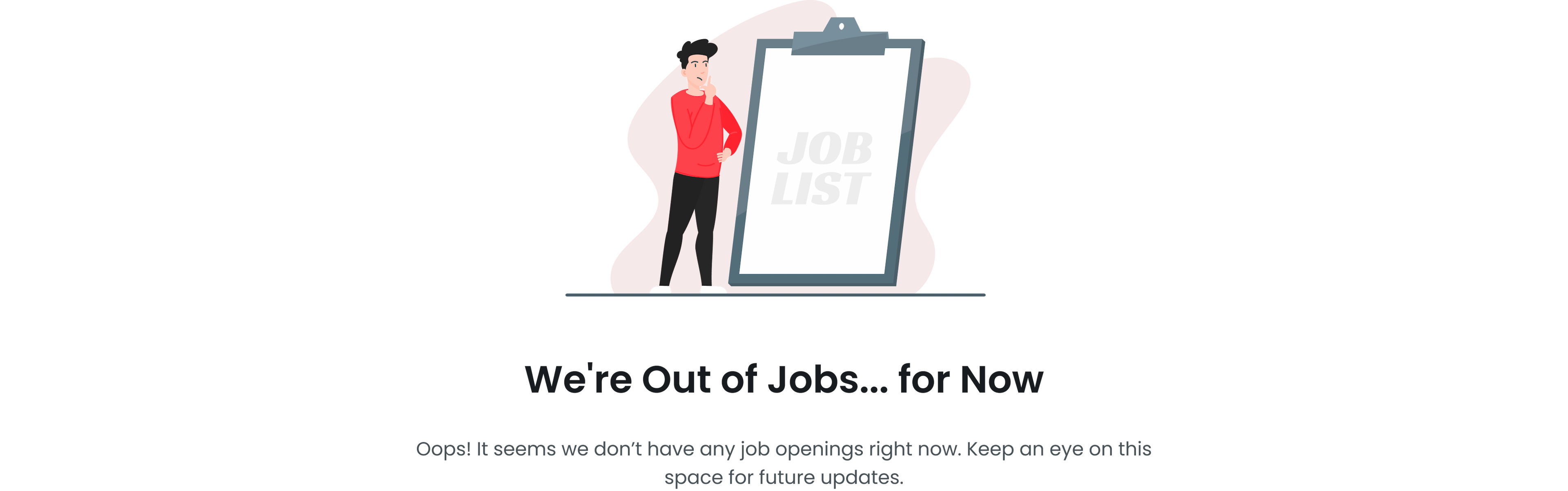 no job vacancy